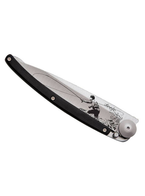 Nóż składany Deejo Pocket Knife Ebony Wood - fly fishing