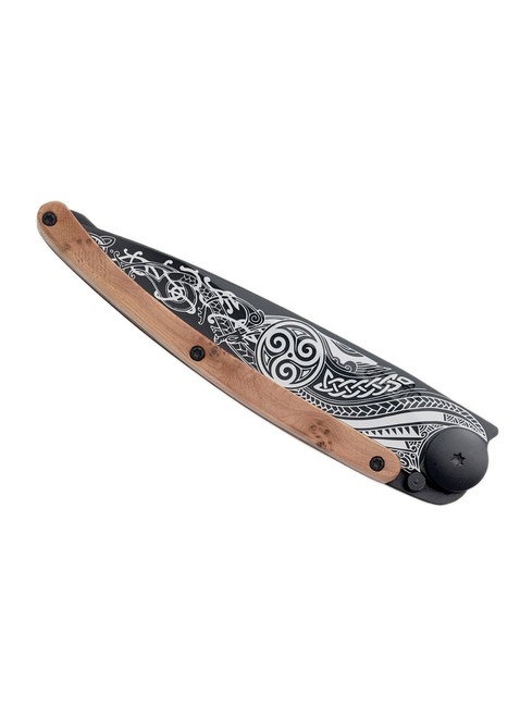 Nóż składany Deejo Pocket Knife Juniper Wood - celtic