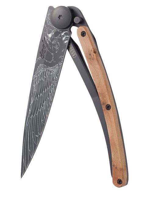 Nóż składany Deejo Pocket Knife Juniper Wood - eagle