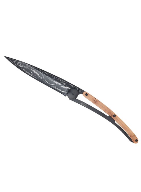 Nóż składany Deejo Pocket Knife Juniper Wood - wave