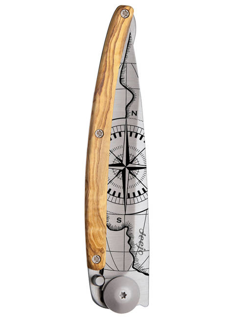 Nóż składany Deejo Pocket Knife Olive Wood - terra incognita