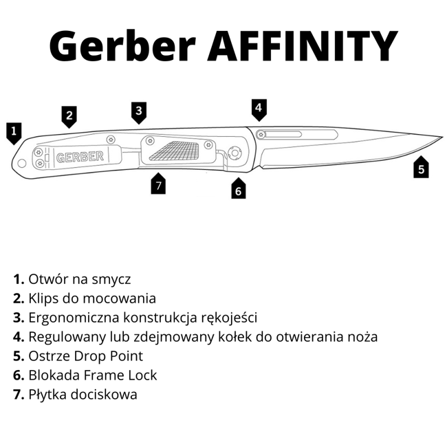 Nóż składany Gerber Affinity - copper