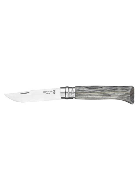 Nóż składany Opinel Inox Laminated N°08 - grey birch