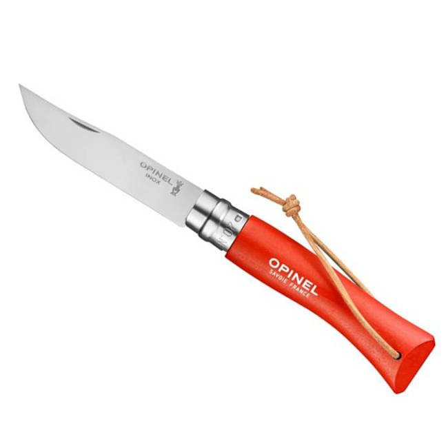 Nóż składany z rzemykiem Opinel Colorama N°07 - orange