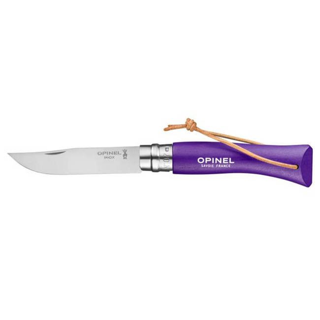 Nóż składany z rzemykiem Opinel Colorama N°07 - violet 