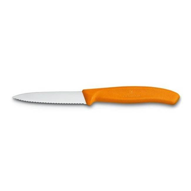 Nóż ząbkowany do obierania 8 cm Swiss Classic Victorinox - pomarańczowy