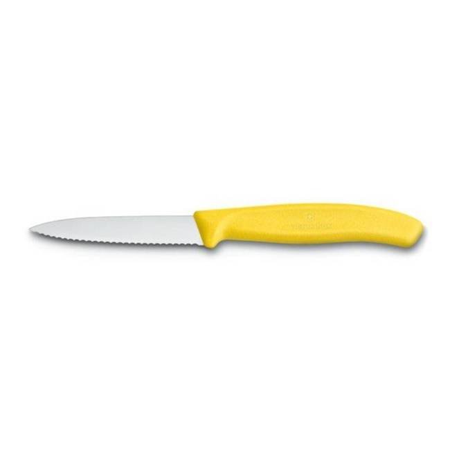 Nóż ząbkowany do obierania 8 cm Swiss Classic Victorinox - żółty