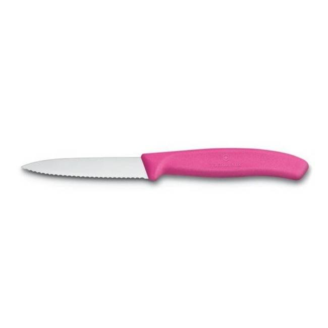 Nóż ząbkowany do warzyw i owoców 8 cm Swiss Classic Victorinox - różowy