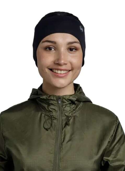 Opaska zimowa Buff Windproof Headband - grey logo