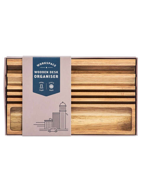 Organizer drewniany na biurko Gentlemen's Hardware Wooden Desk Organiser