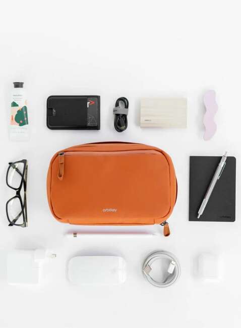 Organizery biurowe podróżne Orbitkey 2-in-1 Tech Pouch - terracotta