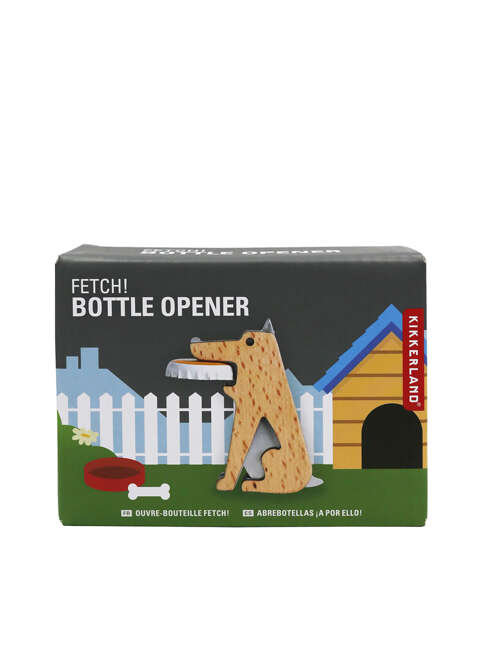 Otwieracz do butelek pies Kikkerland Bottle Opener - fetch!