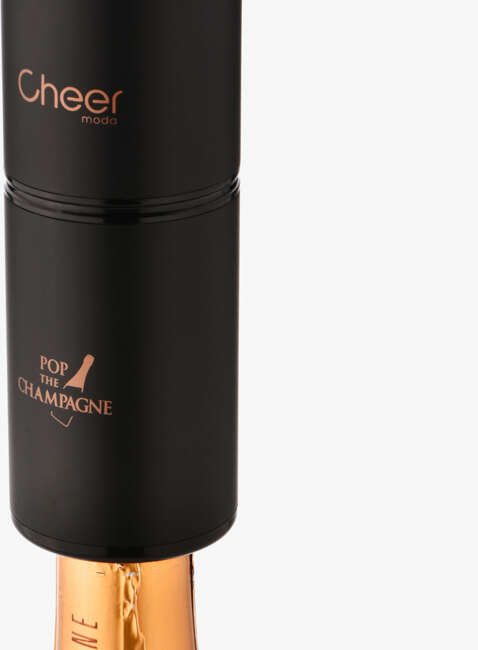 Otwieracz elektryczny z korkiem do szampana Cheer Moda Ace - black / bronze