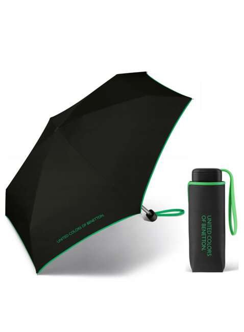 Parasol manualny Benetton Ultra Mini Flat - black