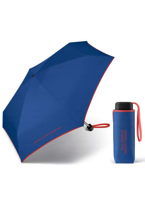 Parasol manualny Benetton Ultra Mini Flat - blue