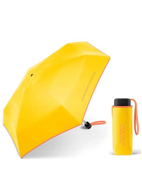 Parasol manualny Benetton Ultra Mini Flat - cyber yellow