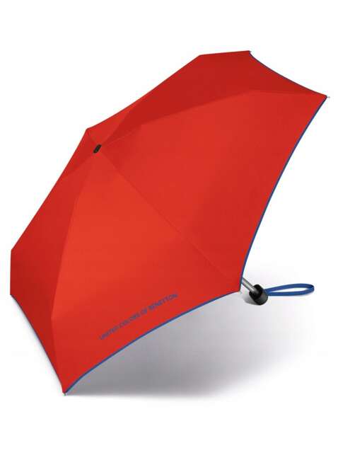 Parasol manualny Benetton Ultra Mini Flat - red