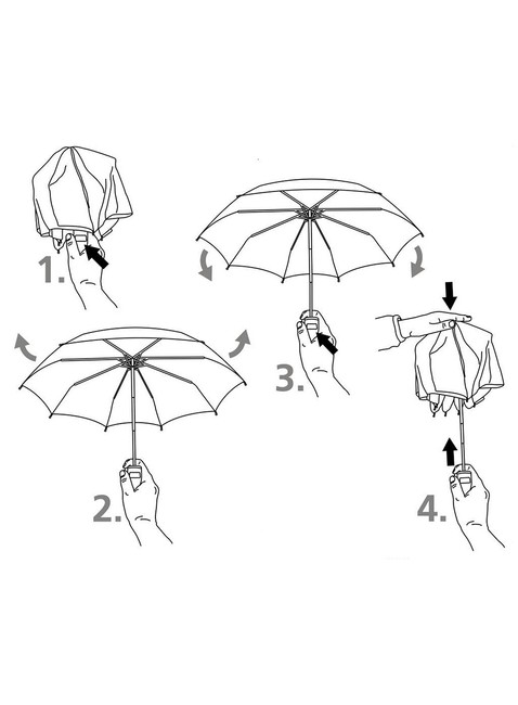 Parasol turystyczny Euroschirm Light Trek Automatic Flashlite - black