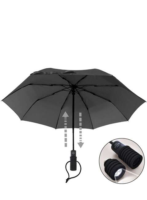 Parasol turystyczny Euroschirm Light Trek Automatic Flashlite - black