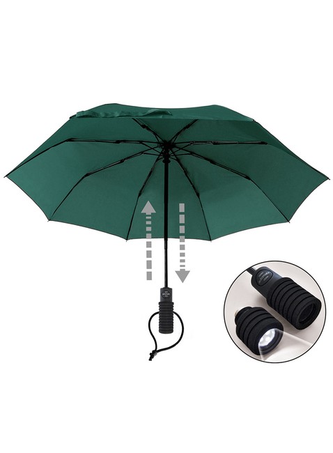 Parasol turystyczny Euroschirm Light Trek Automatic Flashlite - dark green