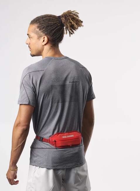 Pas sportowy na akcesoria Salomon Active Sling Belt - high risk red / red dahlia