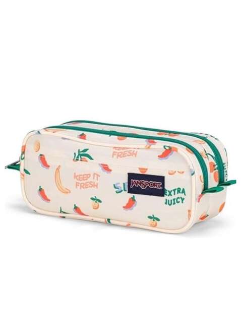 Piórnik dwukomorowy JanSport Large Accessory Pouch - five a day cream