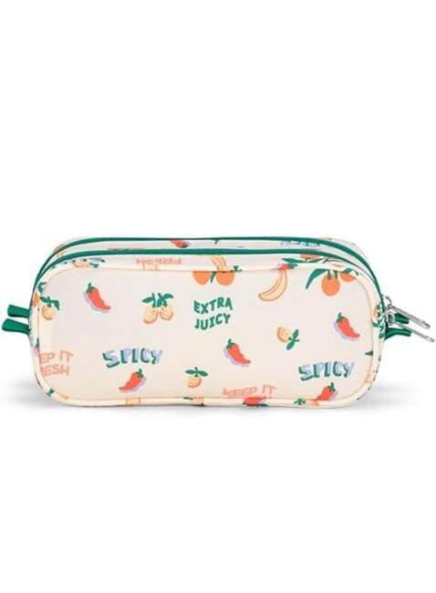 Piórnik dwukomorowy JanSport Large Accessory Pouch - five a day cream