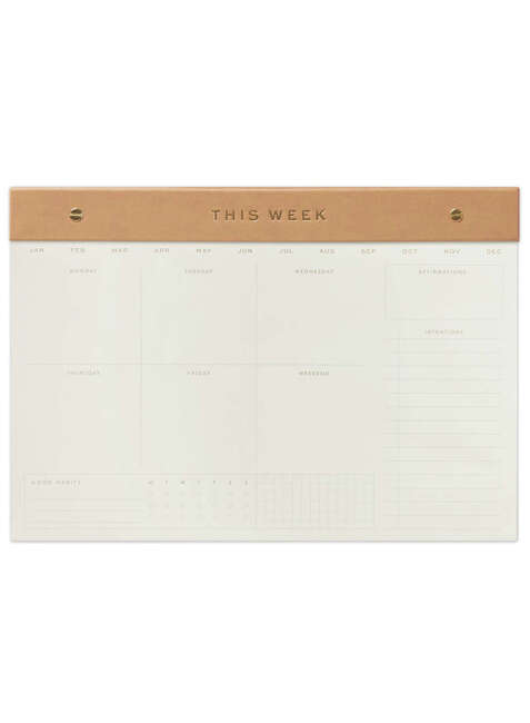 Planer tygodniowy Designworks Ink Weekly Postbound Notepad - camel 