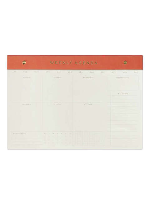 Planer tygodniowy Designworks Ink Weekly Postbound Notepad - chili