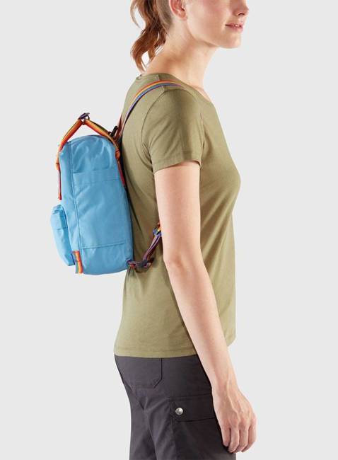 Plecak Fjallraven Kanken Rainbow Mini -black / rainbow pattern