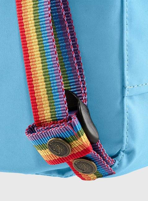 Plecak Fjallraven Kanken Rainbow Mini - light oak / rainbow pattern