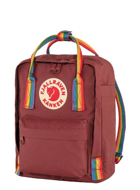 Plecak Fjallraven Kanken Rainbow Mini - ox red / rainbow pattern