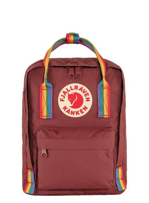 Plecak Fjallraven Kanken Rainbow Mini - ox red / rainbow pattern