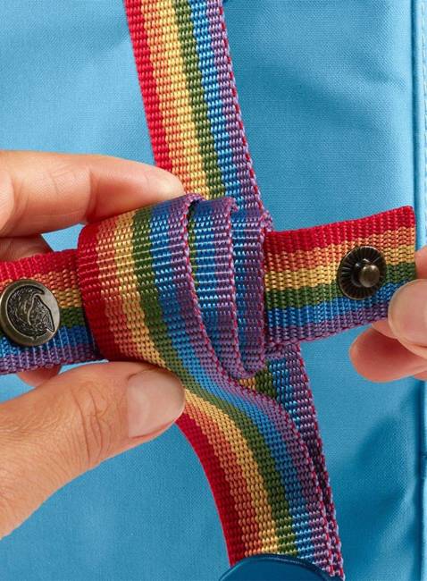Plecak Fjallraven Kanken Rainbow Mini - pastel lavender / rainbow pattern