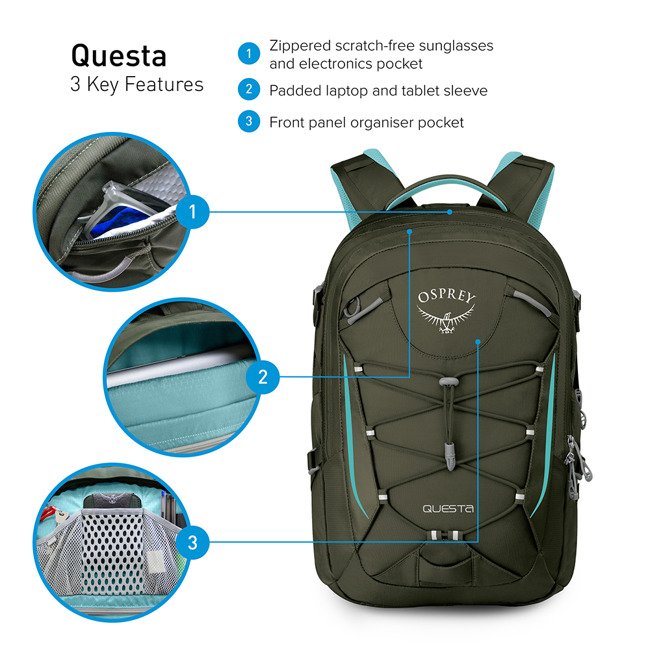 Plecak damski Osprey Questa 27 - misty grey