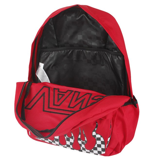 Plecak do szkoły Vans Realm Flying - racing red checker flame