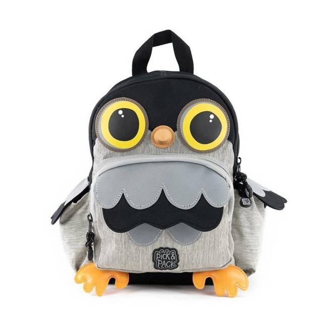 Plecak dziecięcy Owl Shape Pick & Pack - grey melange