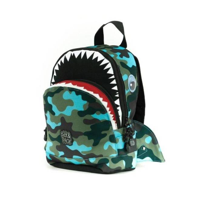 Plecak dziecięcy Pick & Pack Shark Shape S - camo light blue