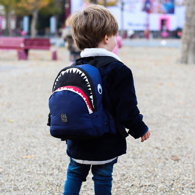 Plecak dziecięcy Pick & Pack Shark Shape S - navy