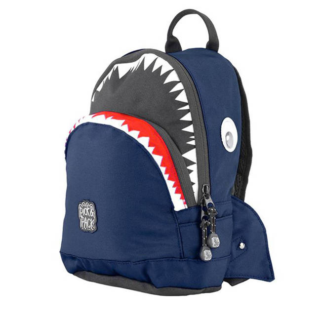 Plecak dziecięcy Pick & Pack Shark Shape S - navy