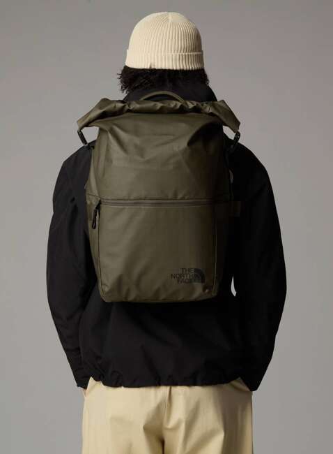 Plecak miejski The North Face Base Camp Voyager Rolltop - new taupe green / tnf black