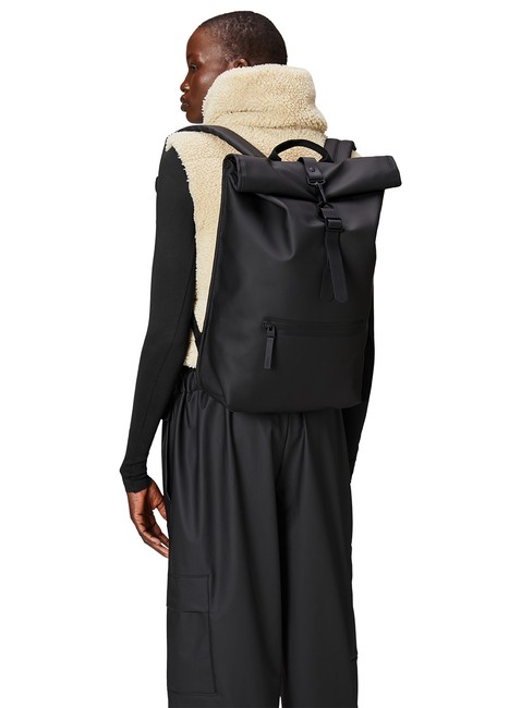 Plecak rowerowy Rains Rolltop Rucksack - black