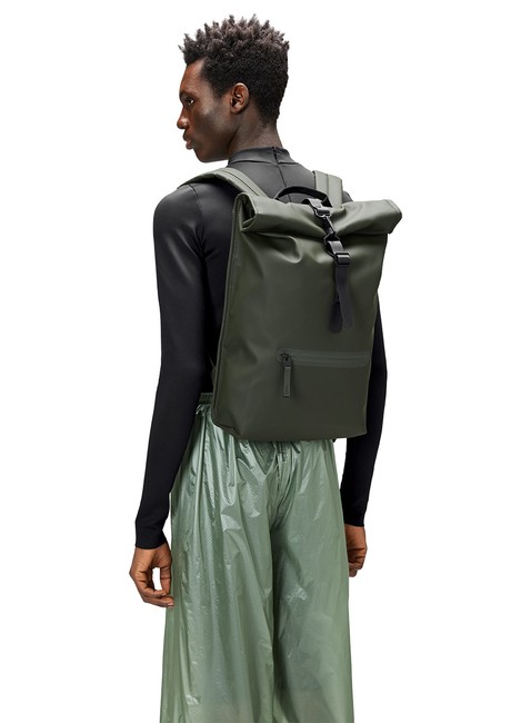 Plecak rowerowy Rains Rolltop Rucksack - green