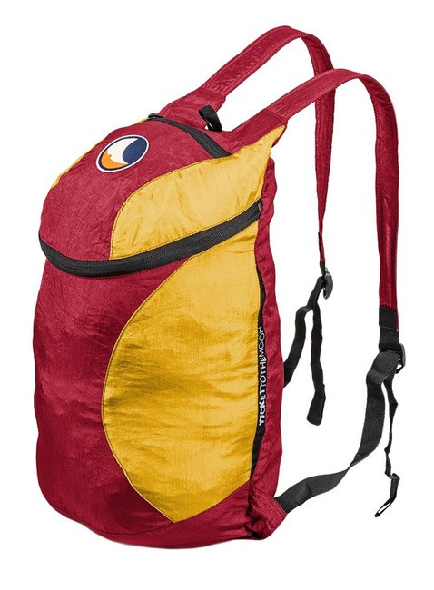 Plecak składany Ticket To The Moon Mini 15 l - burgundy / dark yellow