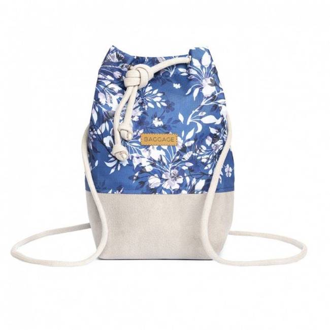 Plecak torebka 2w1 Baggage - niebieskie kwiaty