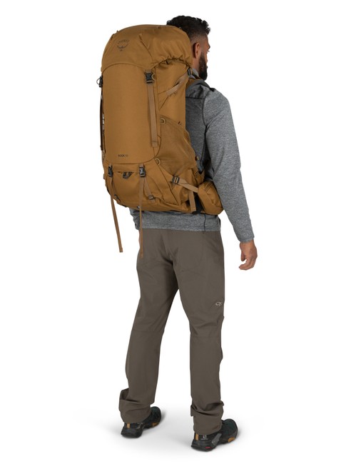 Plecak trekkingowy męski Osprey Rook 50 - histosol brown / rhino grey