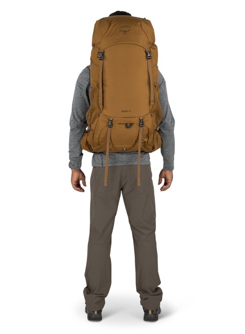 Plecak trekkingowy męski Osprey Rook 50 - histosol brown / rhino grey