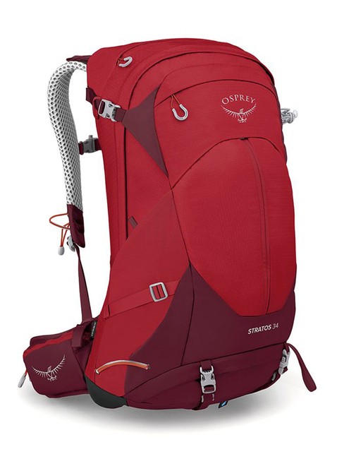 Plecak trekkingowy męski Osprey Stratos 34 - poinsettia red