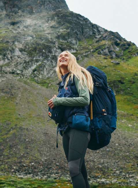 Plecak turystyczny damski Fjallraven Keb 72 W - storm / dark navy