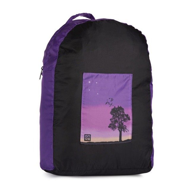 Plecak z recyklingu butelek Onya Backpack - charcoal purple sunset